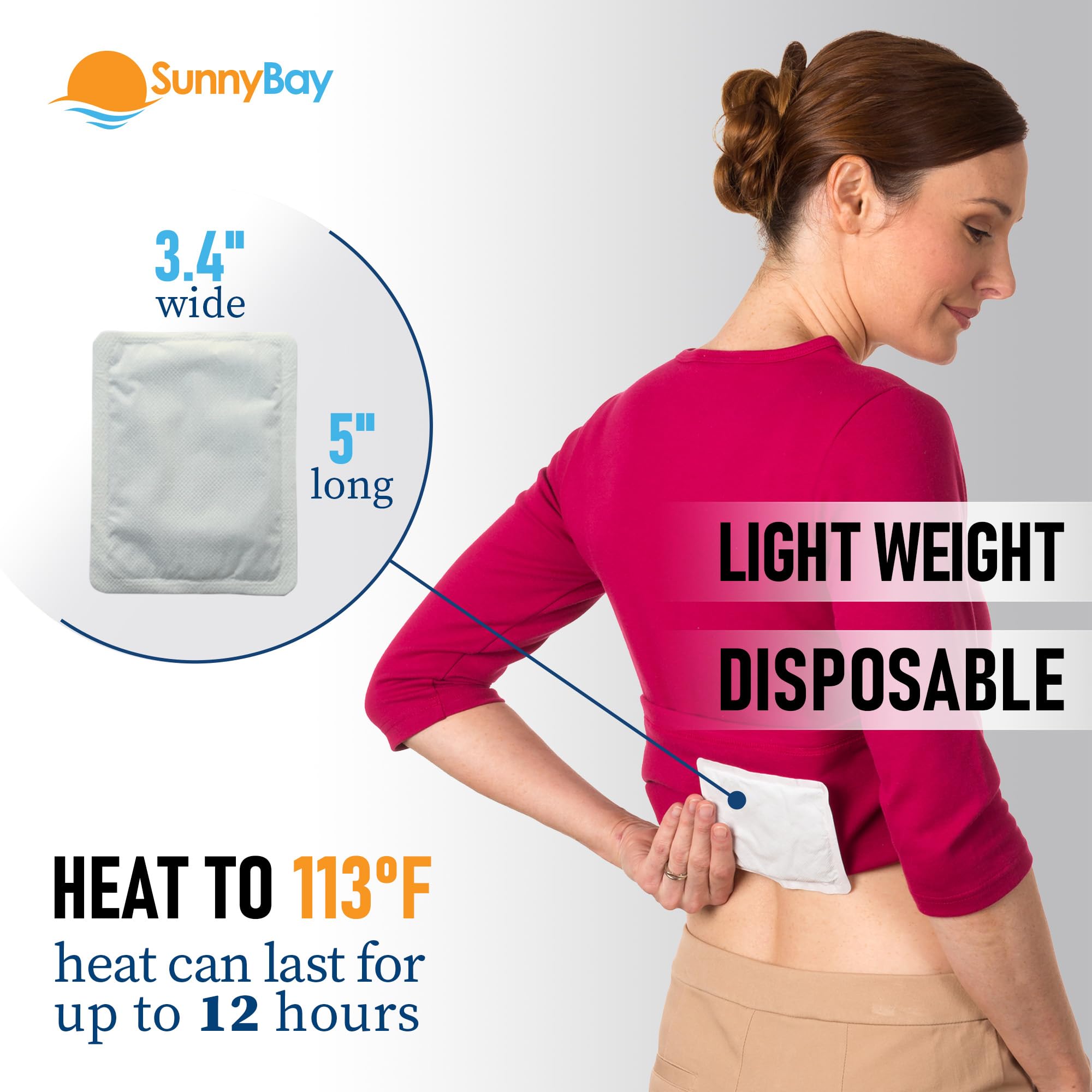 SunnyBay heat patch for muscle stiffness delivers soothing warmth