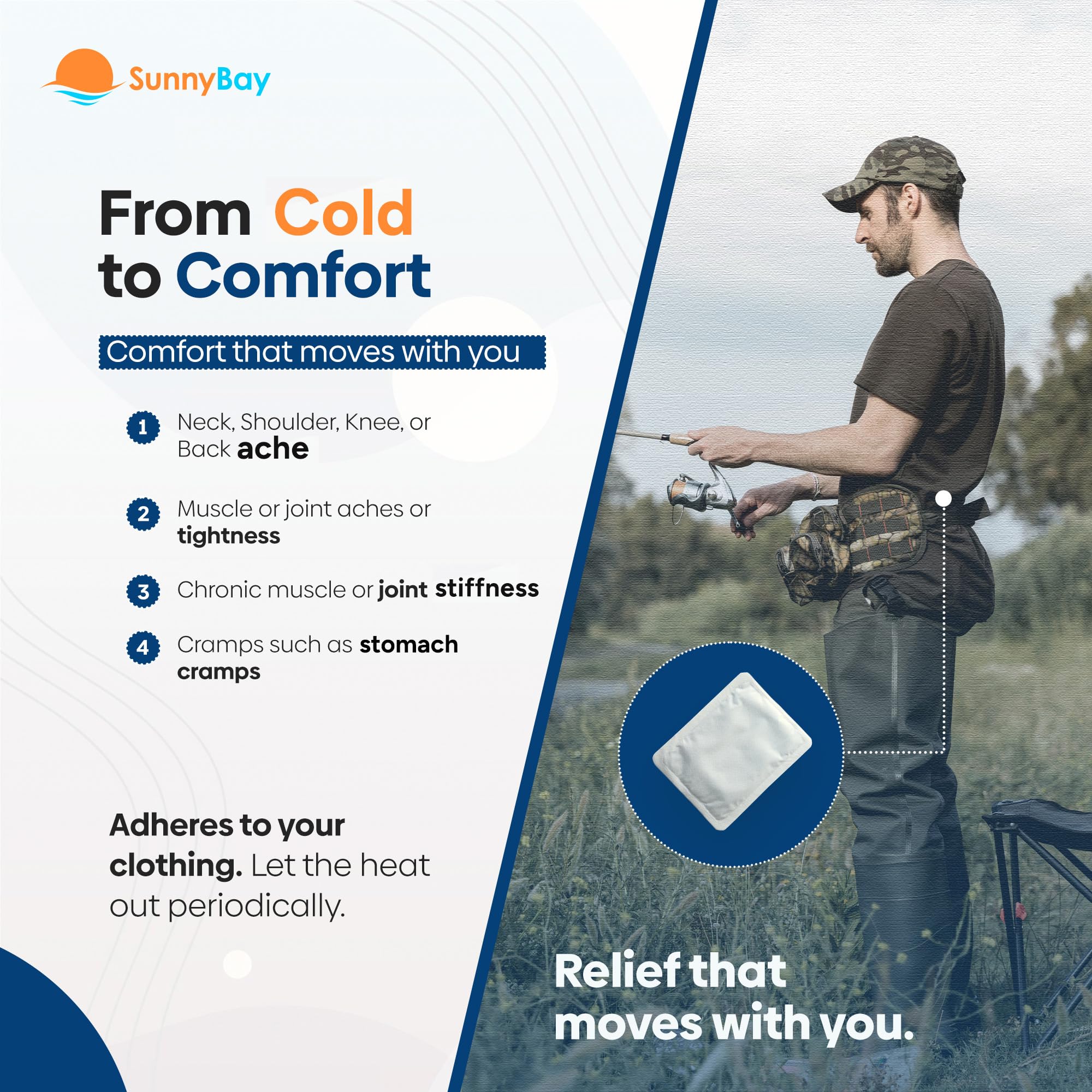 SunnyBay upper back heat patch delivers mild warmth for posture relief