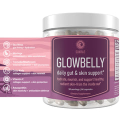 Sunrae Wellness digestive wellness scene with Sea Moss blend on counter