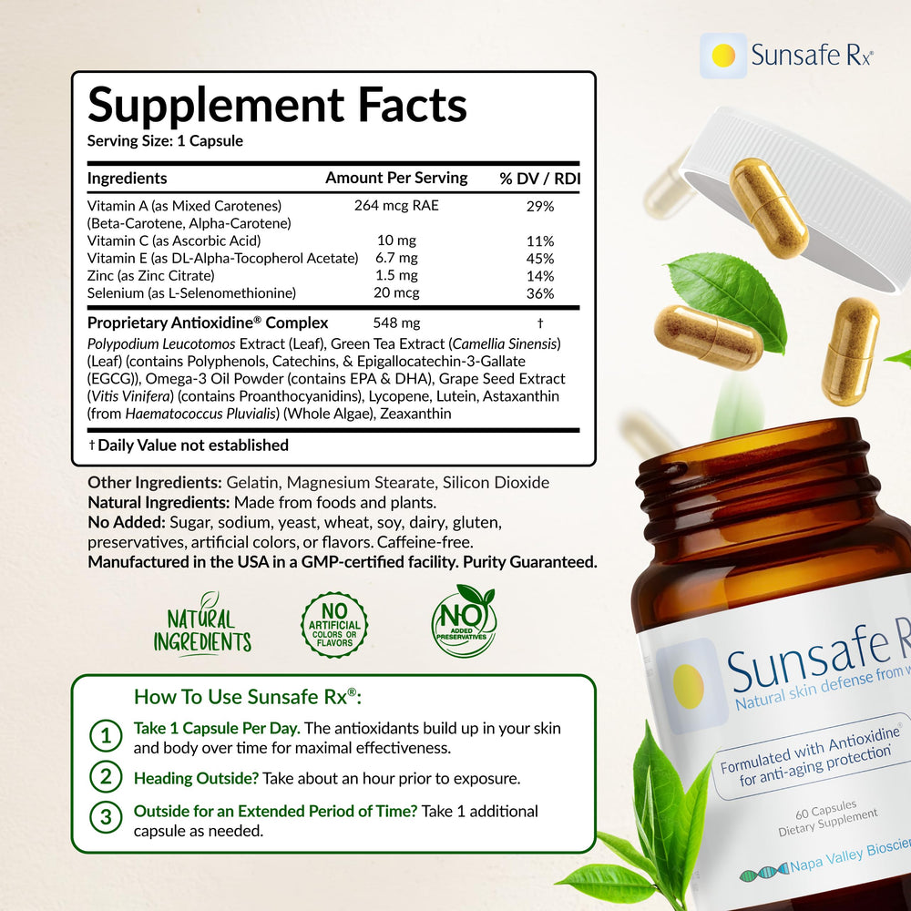 Sunsafe Rx daily routine with sunscreen reminder visible