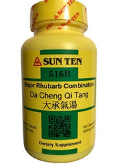 Sun Ten da huang and mang xiao ingredients close-up for herbal blend