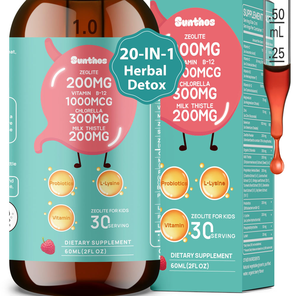 Sunthos Zeolite Detox kids bottle for gentle daily cleansing
