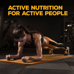 Sunwarrior Active bottle on wood suggests clean, stimulant-free recovery support.