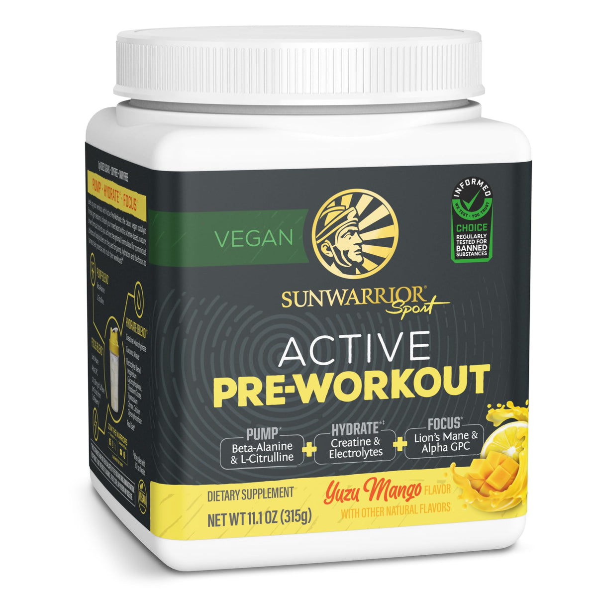 Sunwarrior Active Pre Workout pump focus on muscle pump during training