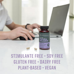 Sunwarrior ingredients image highlights adaptogenic herbs for balance.