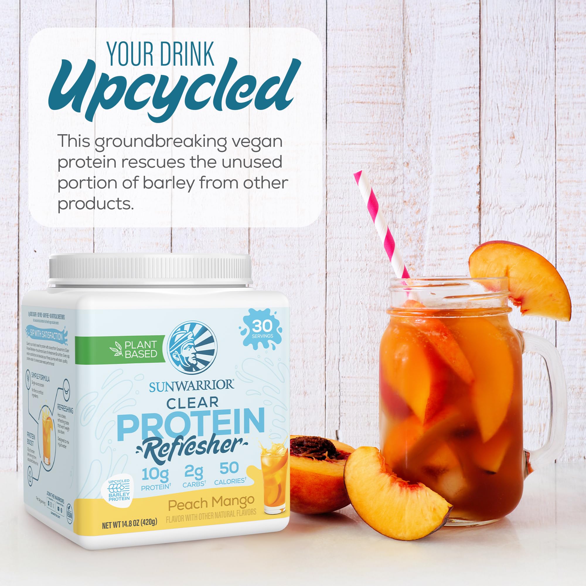 Organic flavors and natural sweeteners used in Sunwarrior Clear Protein formula