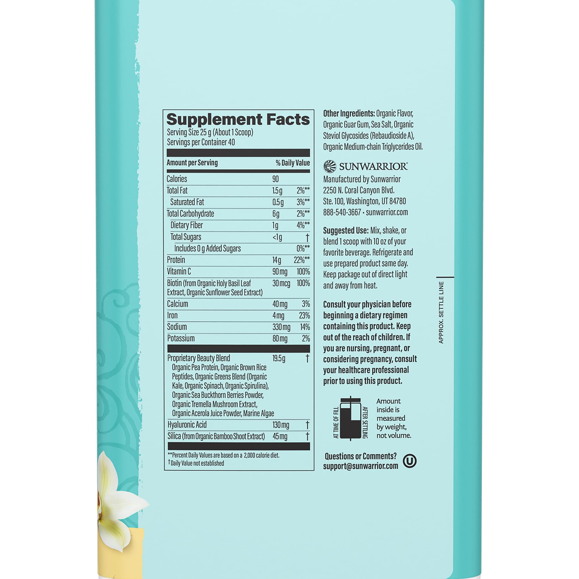 Sunwarrior Collagen Building scoop for easy, on-the-go protein boosts.