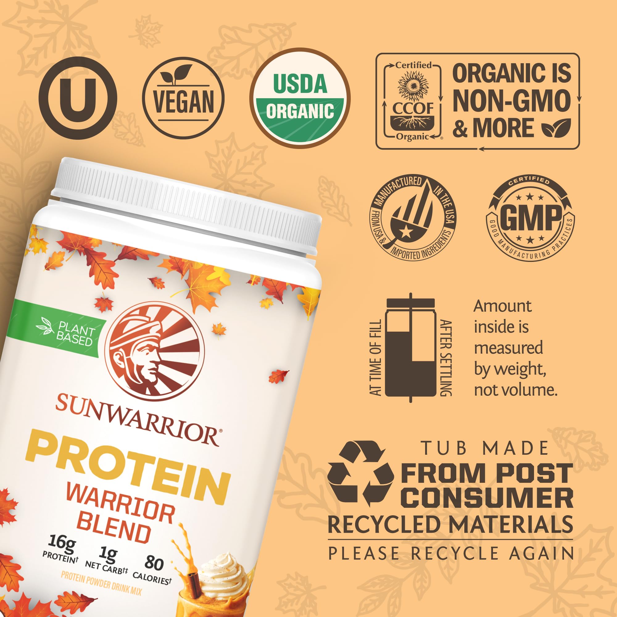 Sunwarrior plant protein pea hemp mix scoop for quick shakes
