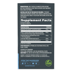 Sunwarrior Sleep Support capsules close-up showing plant-based formula for peaceful nights