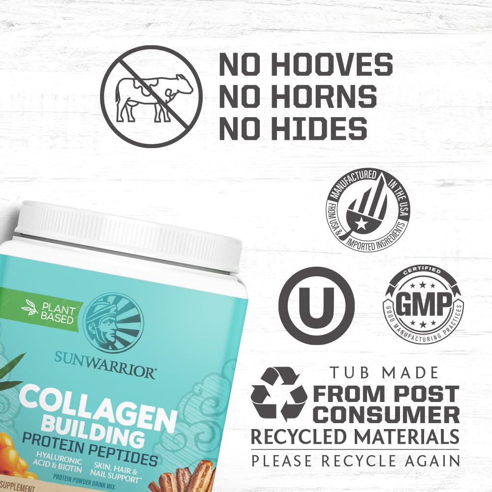 Sunwarrior Vegan Collagen Churro shake glass ready for a creamy drink.
