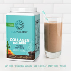 Sunwarrior vegan collagen powder chocolate servings pack for multi use
