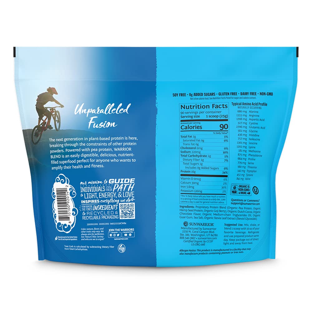 Warrior Blend pea and hemp protein ingredients for complete vegan protein