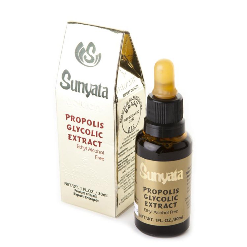 Sunyata Brazil Green Propolis bottle for daily use.