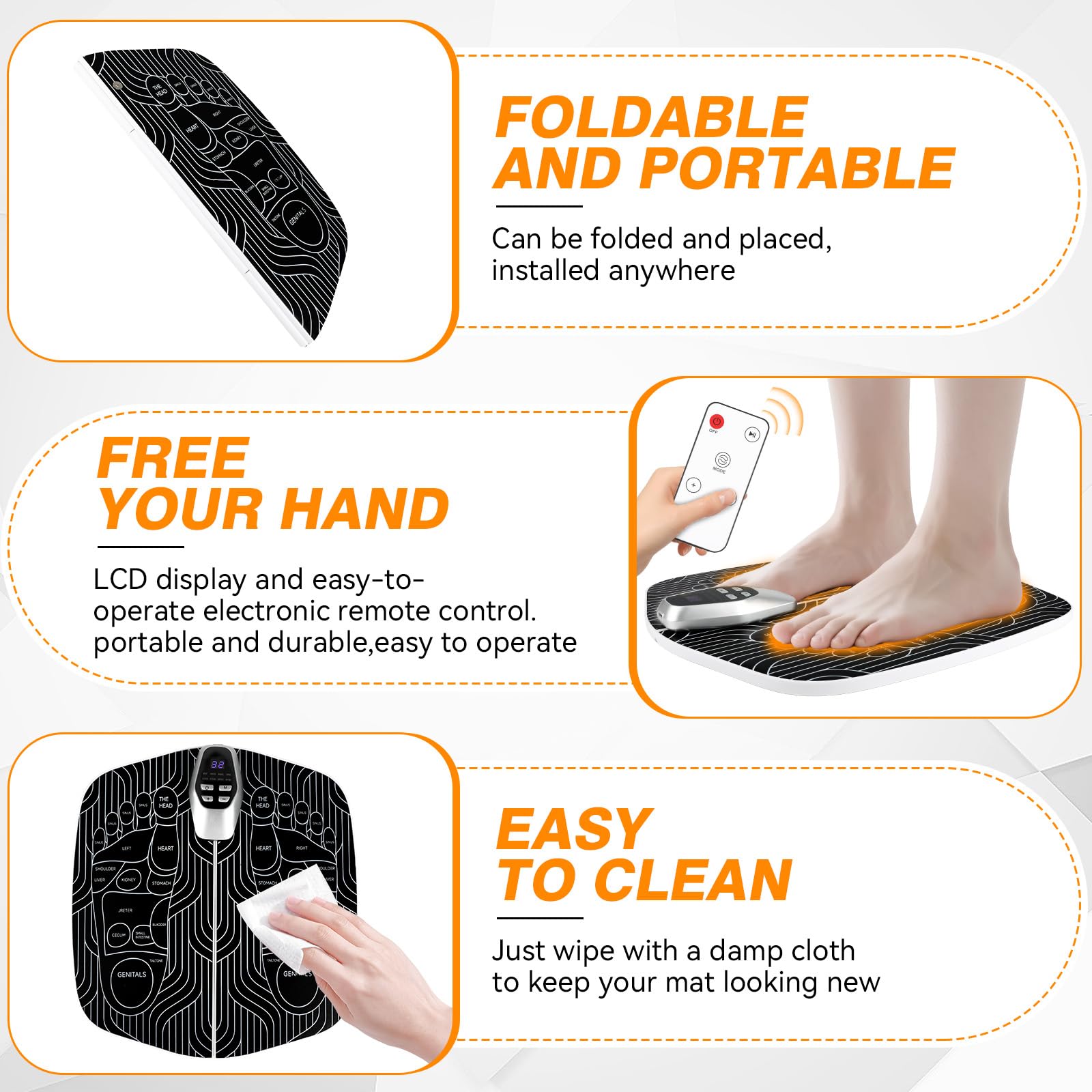 SUOIDOD EMS Foot Stimulator HK701A adapter connected enabling uninterrupted sessions
