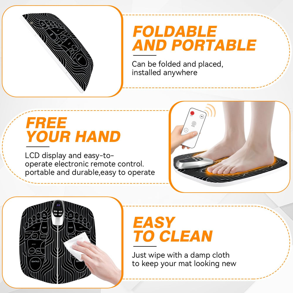 SUOIDOD EMS Foot Stimulator HK701A adapter connected enabling uninterrupted sessions
