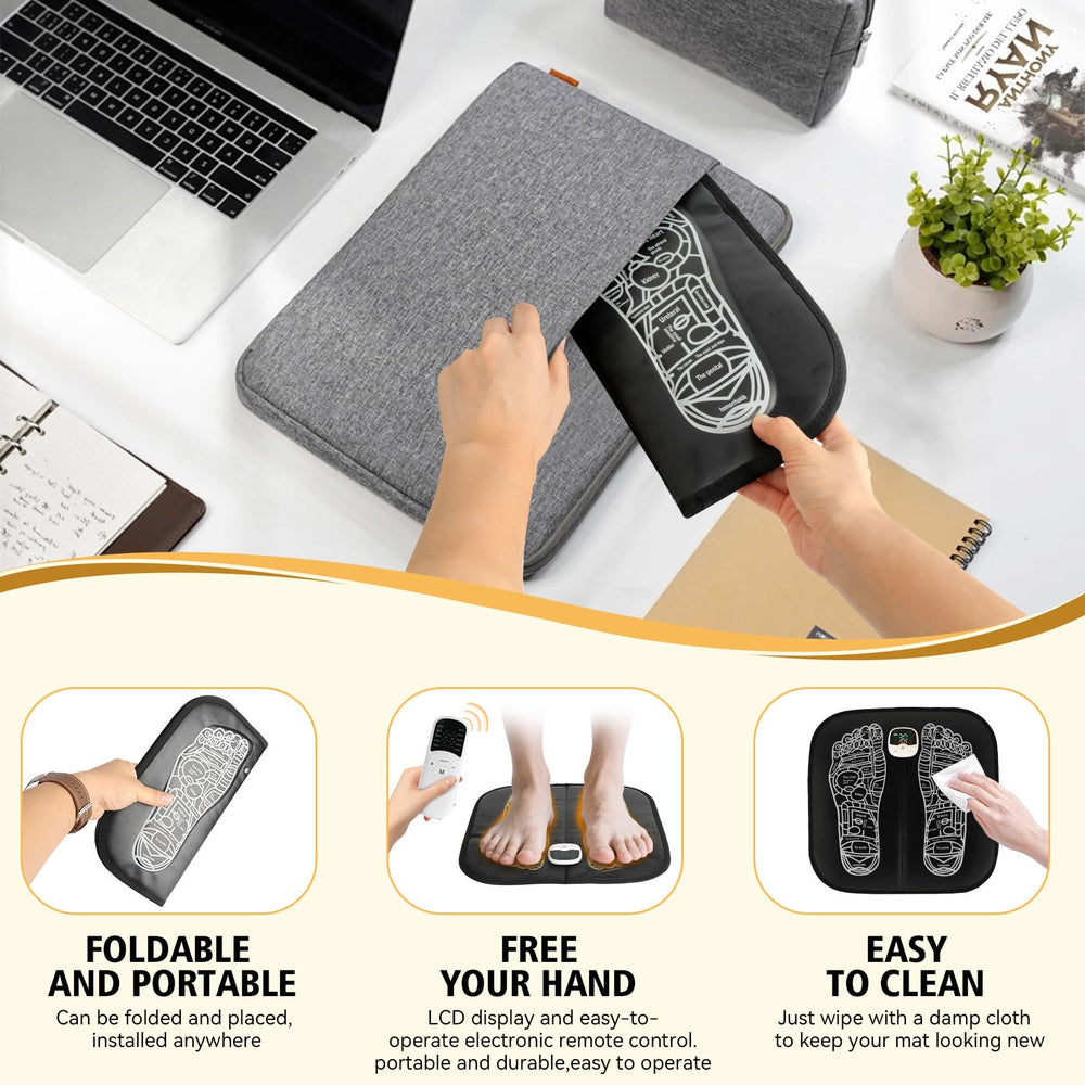 SUOIDOD foot massager in use on leg and ankle for convenient home use
