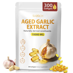 SUOOCH Aged Garlic Extract bottle cap; odor-free daily support