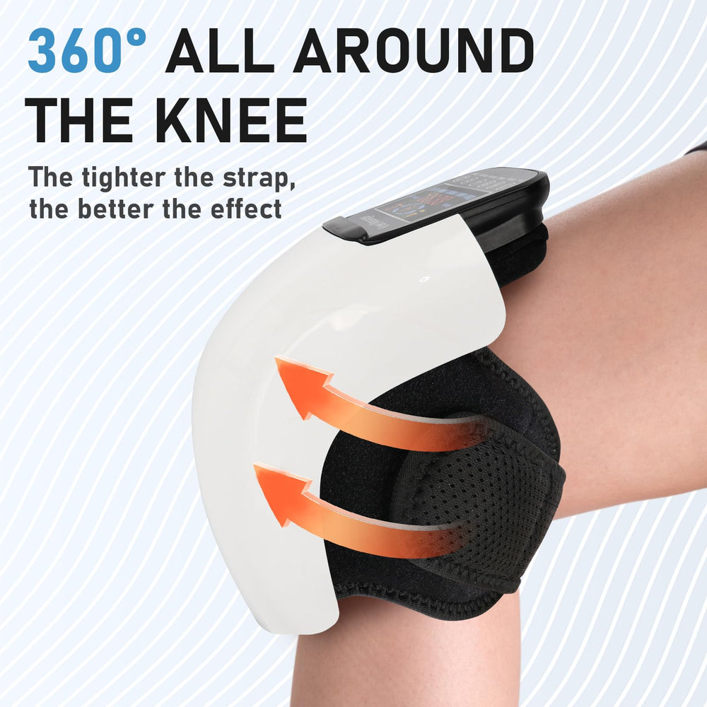 SUPBAND Knee Massager ergonomic-fit demonstrates knee friendly design.