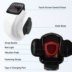 SUPBAND Knee Massager in use during travel showcases compact portability.