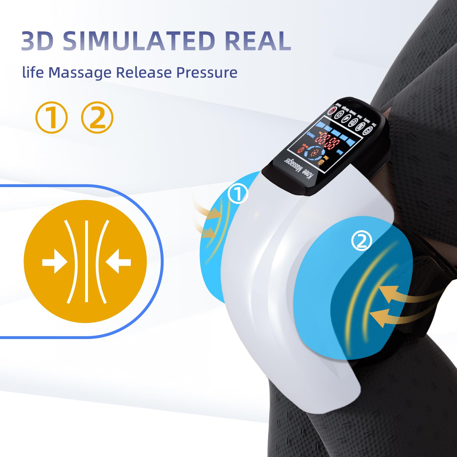 SUPBAND Knee Massager uses red light therapy to provide gentle warmth.