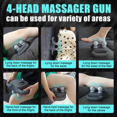 SUPBAND massage gun in use handheld with compact grip for control