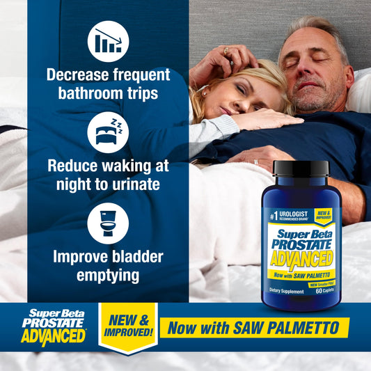 SUPER BETA PROSTATE bottle pour illustrating easy daily dosing.