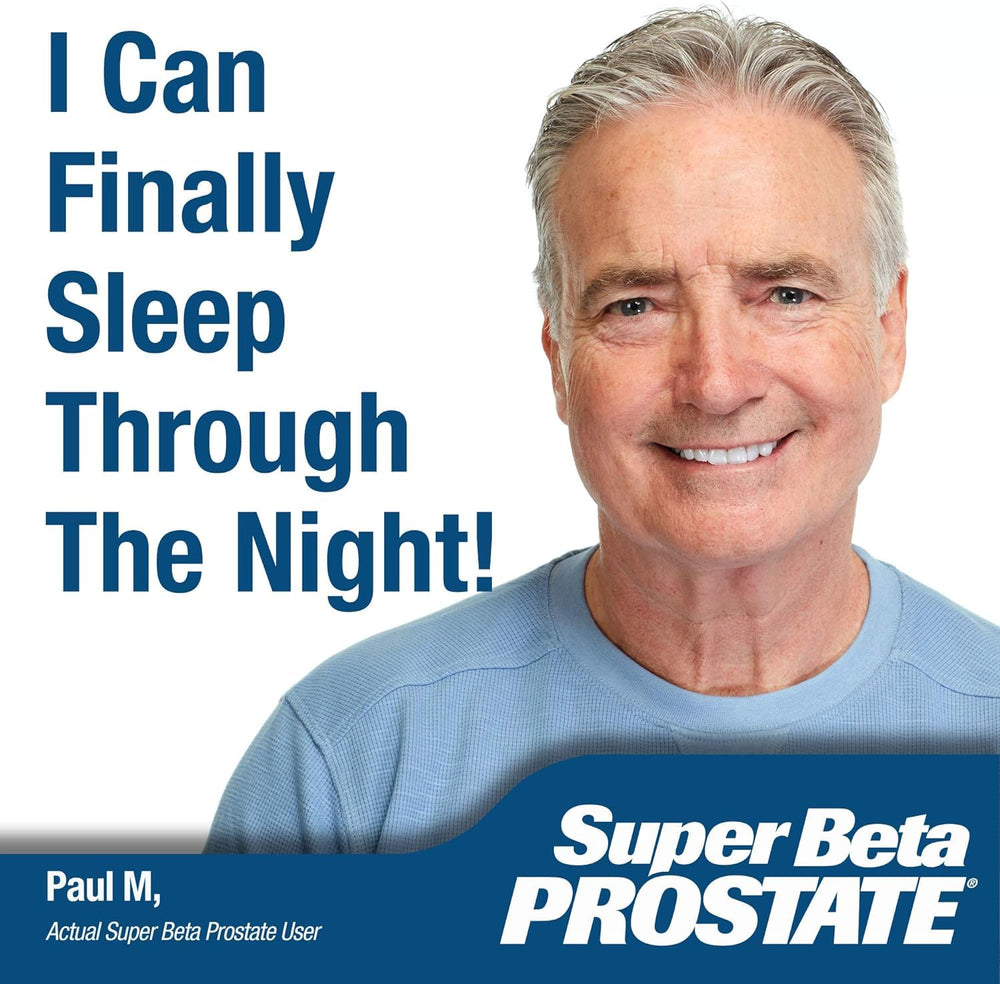 Super Beta Prostate capsules closeup illustrates easy-to-swallow format.