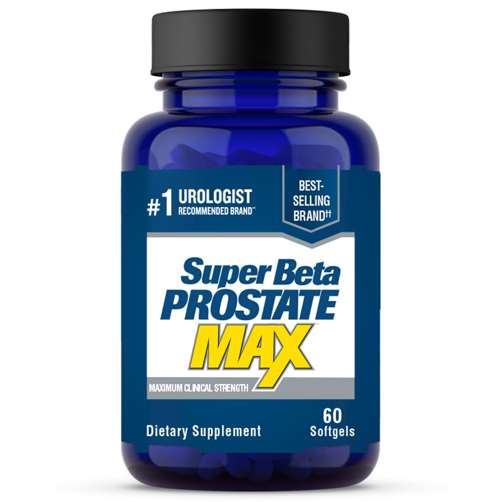 SUPER BETA PROSTATE Max bottle pour showing potential urinary comfort.
