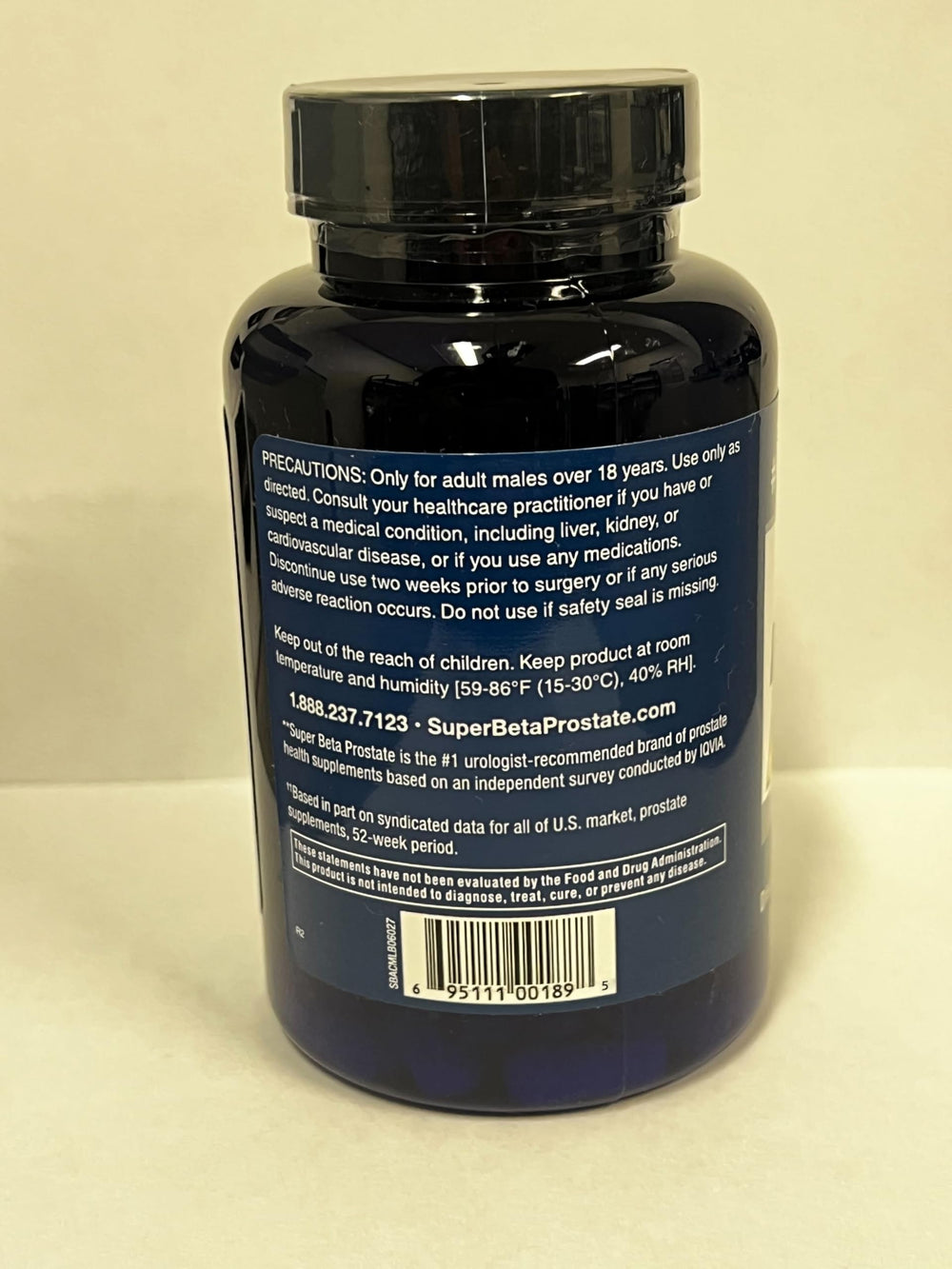 Super Beta Prostate nutrition facts card underlines premium minerals.