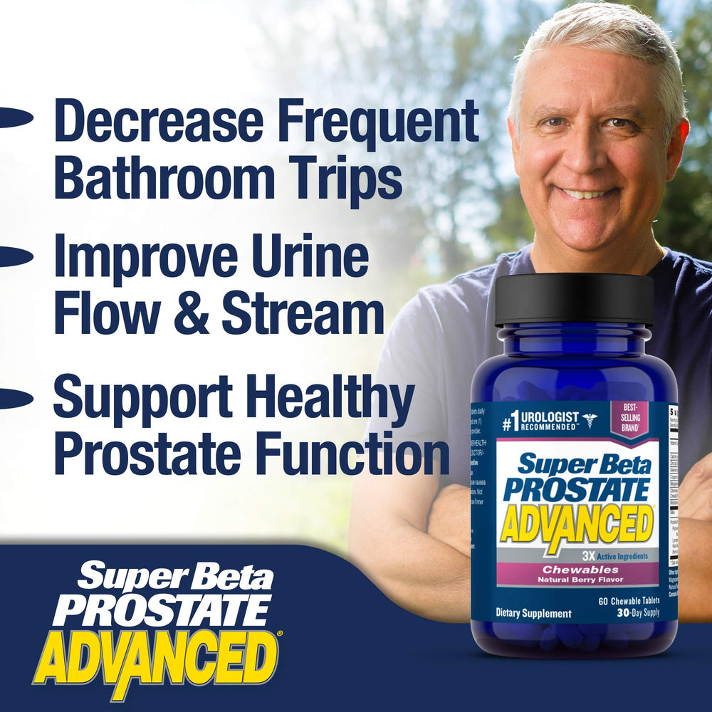 Beta-sitosterol en SUPER BETA PROSTATE para posible reducción de urgencia urinaria.