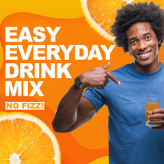 Super C orange drink label highlighting 1000 mg vitamin C.