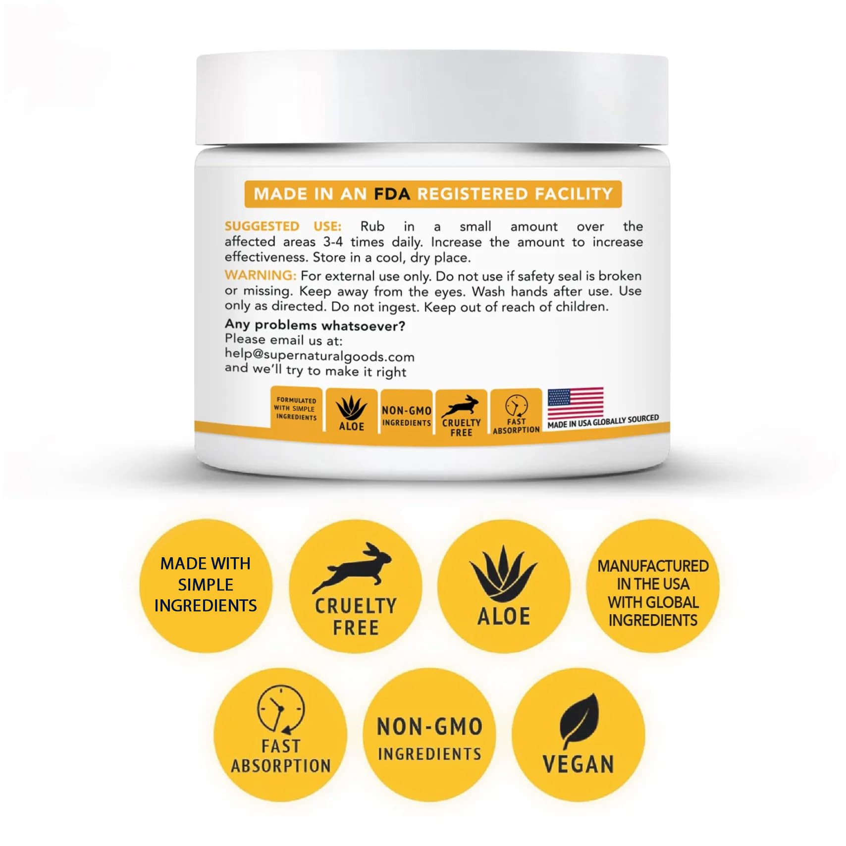 Aloe vera and cocoa butter blend with Manuka honey in Super Natural Goods Cream