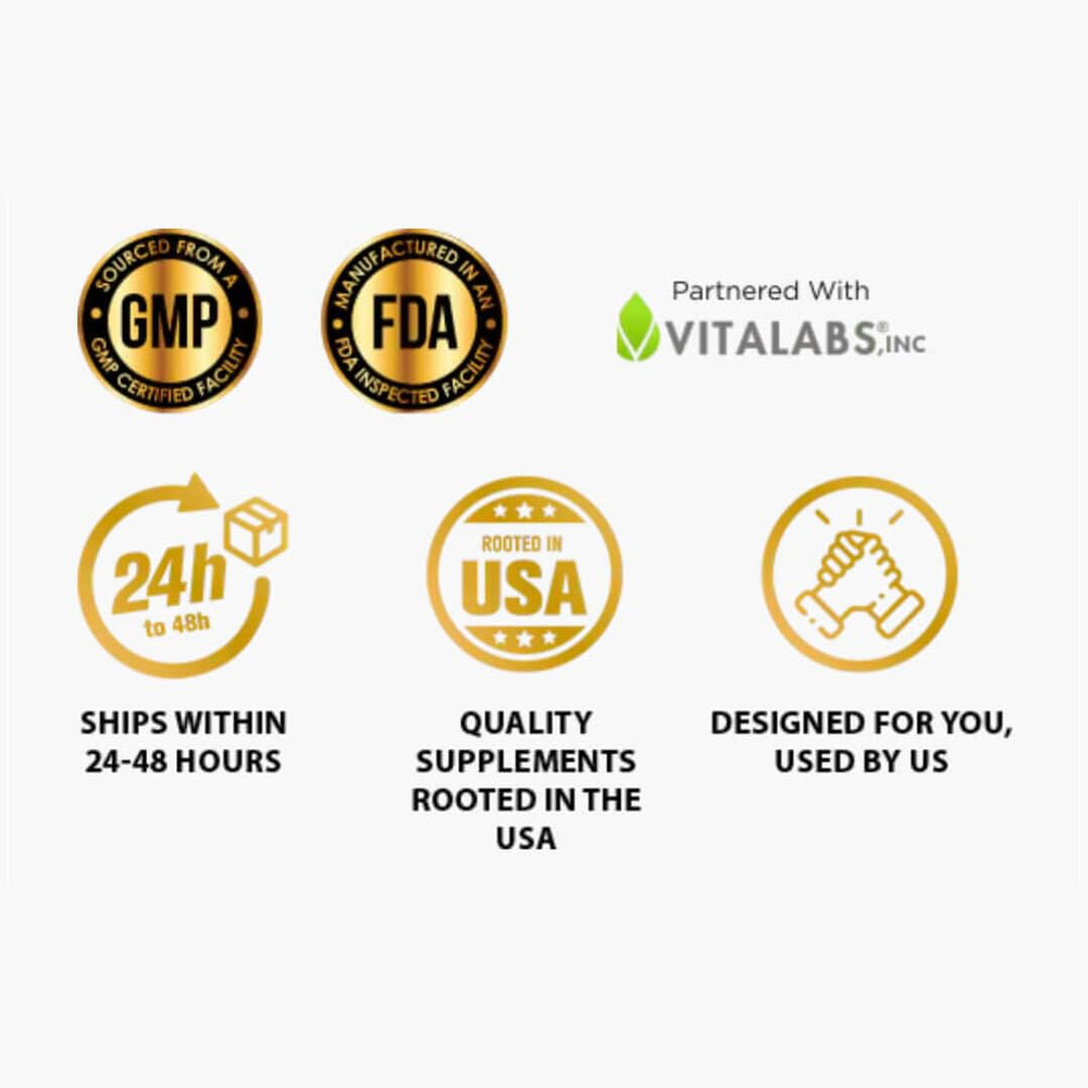Super Premium Tri-Phase Creatine made in USA seal communicates quality and trust.