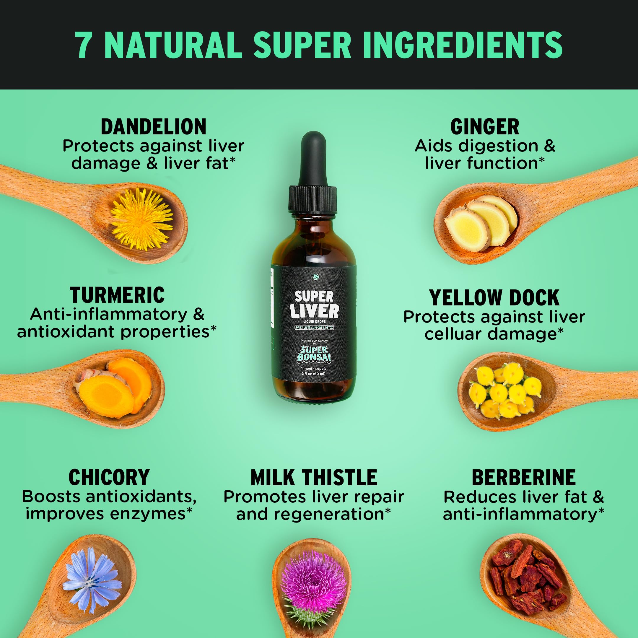 SuperBonsai daily-use setup conveys simple routine for ongoing liver care.