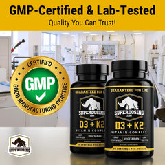 Close-up packaging highlights 270-day supply and two-in-one formula
