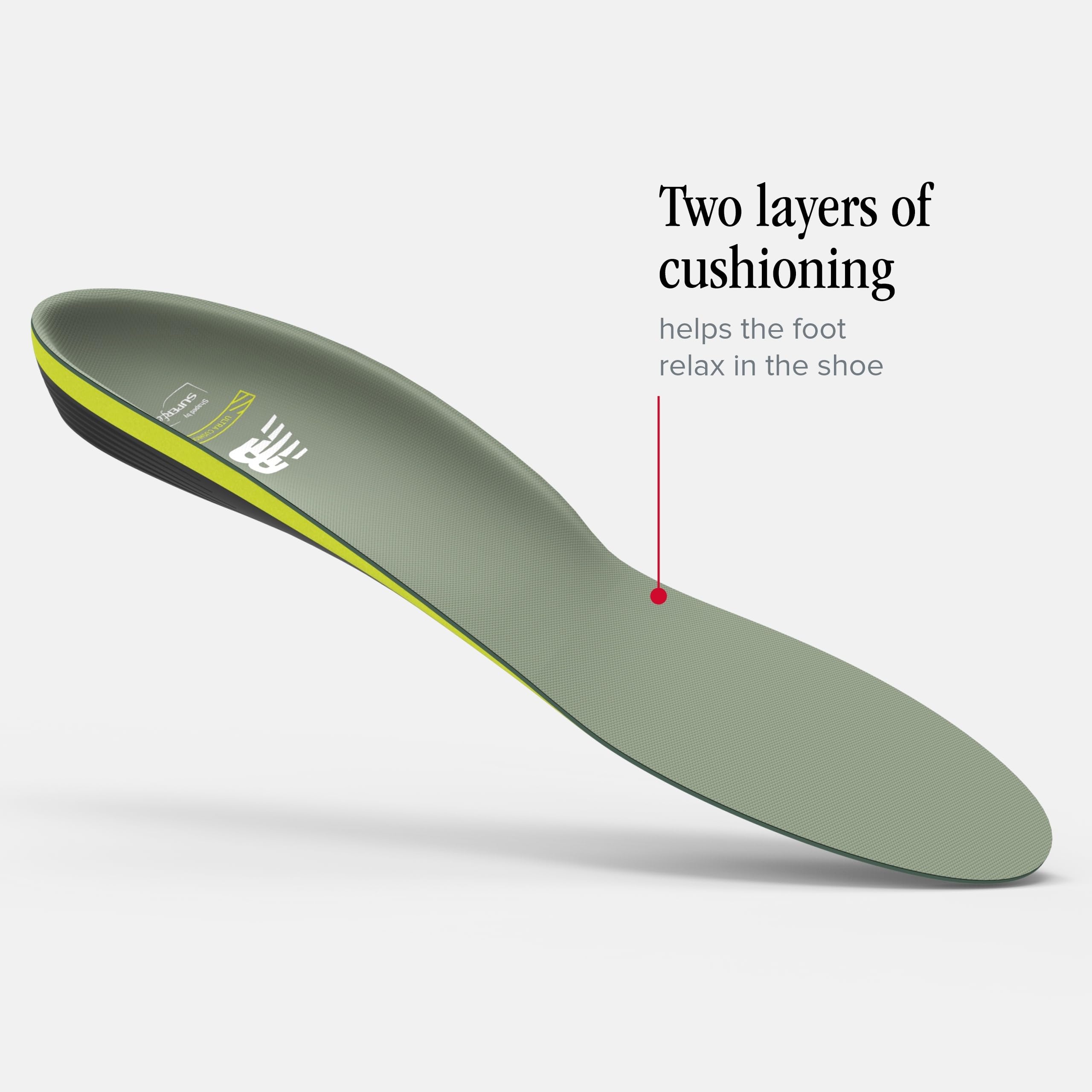Superfeet New Balance CFX insoles offer dual plush cushioning for all running paces.