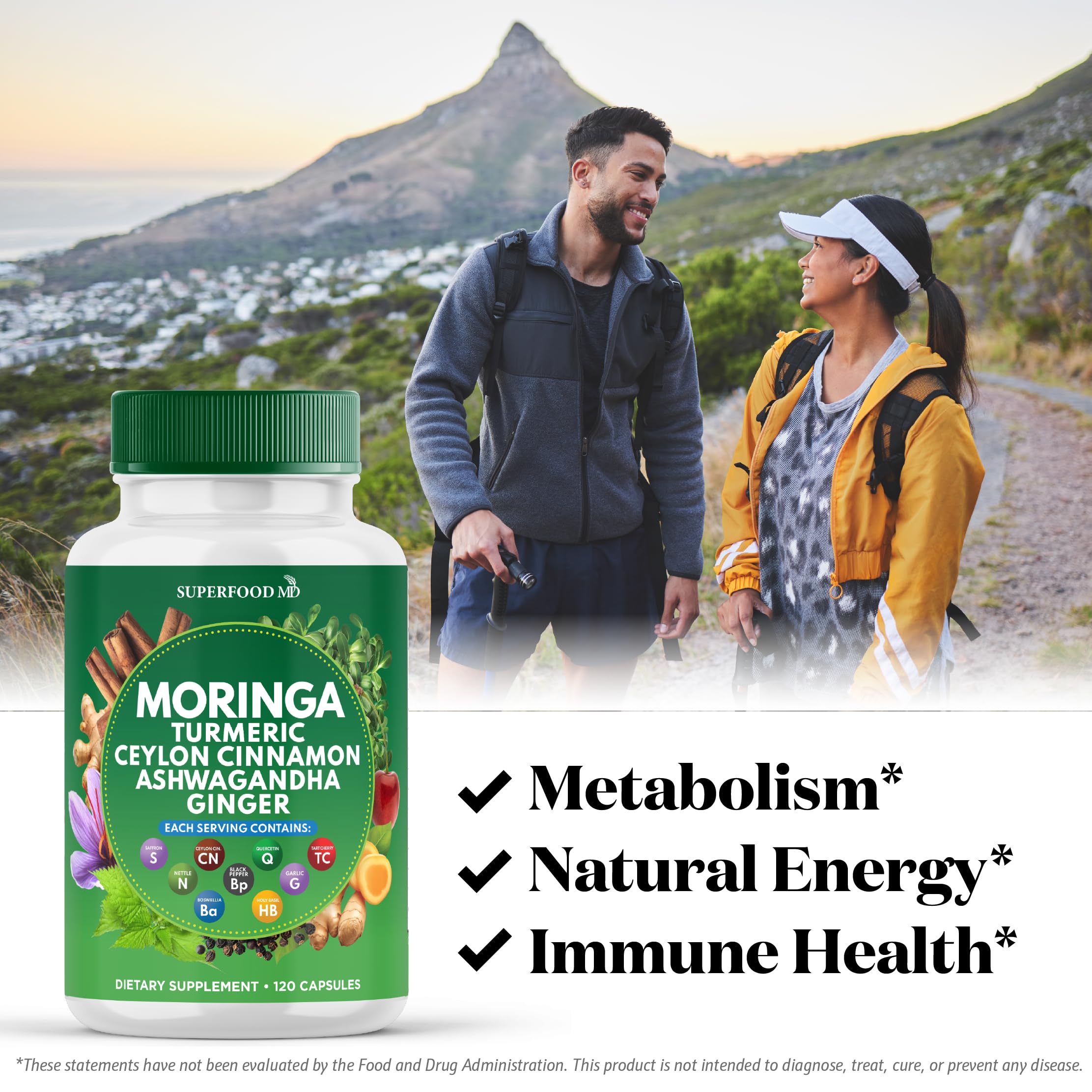 Superfood MD boswellia-saffron extract capsules with label indicating joint support.