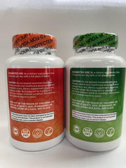 Two-pack of Superfood MD capsules ready for home or travel