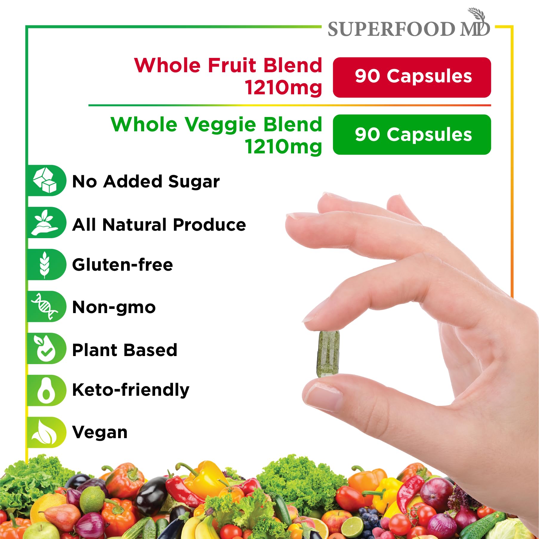 Capsule bottle with easy daily-use cap in focus
