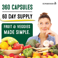 Superfood MD double-sealed freshness protects potency and flavor.