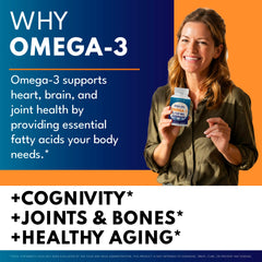 Superfood MD EPA DHA softgels close-up highlighting burpless benefits.