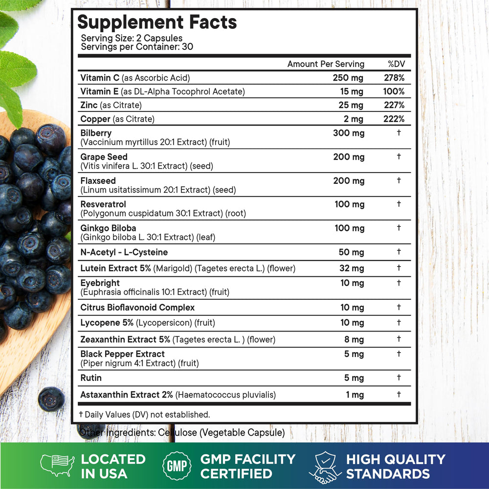 Superfood MD Eye Health capsules closeup for easy daily supplementation