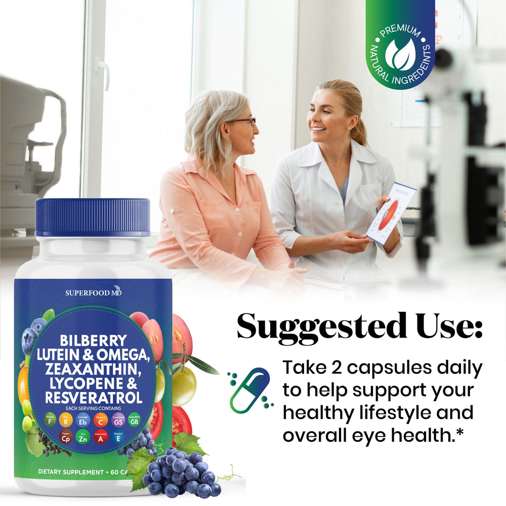 Grape seed extract in Superfood MD eye health antioxidant defense