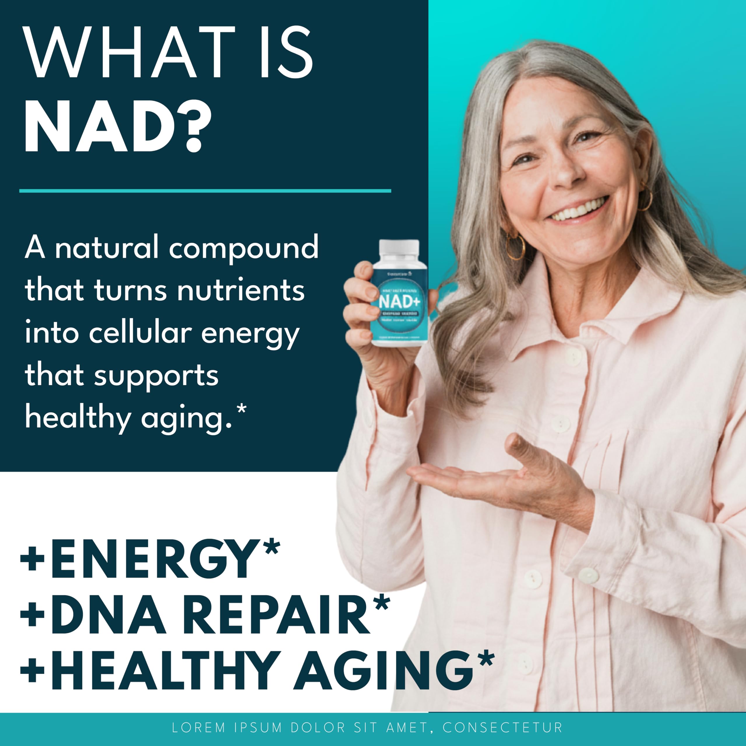Superfood MD NAD+ capsule close-up highlighting convenient supplementation.