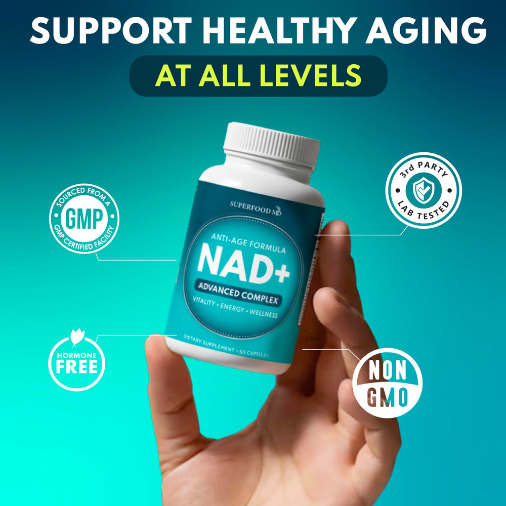 Superfood MD NAD+ Urolithin A absorption focus emphasizes better uptake