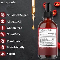Superfood MD Panax Ginseng Liquid Drops bottle supports daily energy from herbal roots
