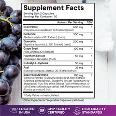 Superfood MD Quercetin capsules for everyday wellness and versatile use.