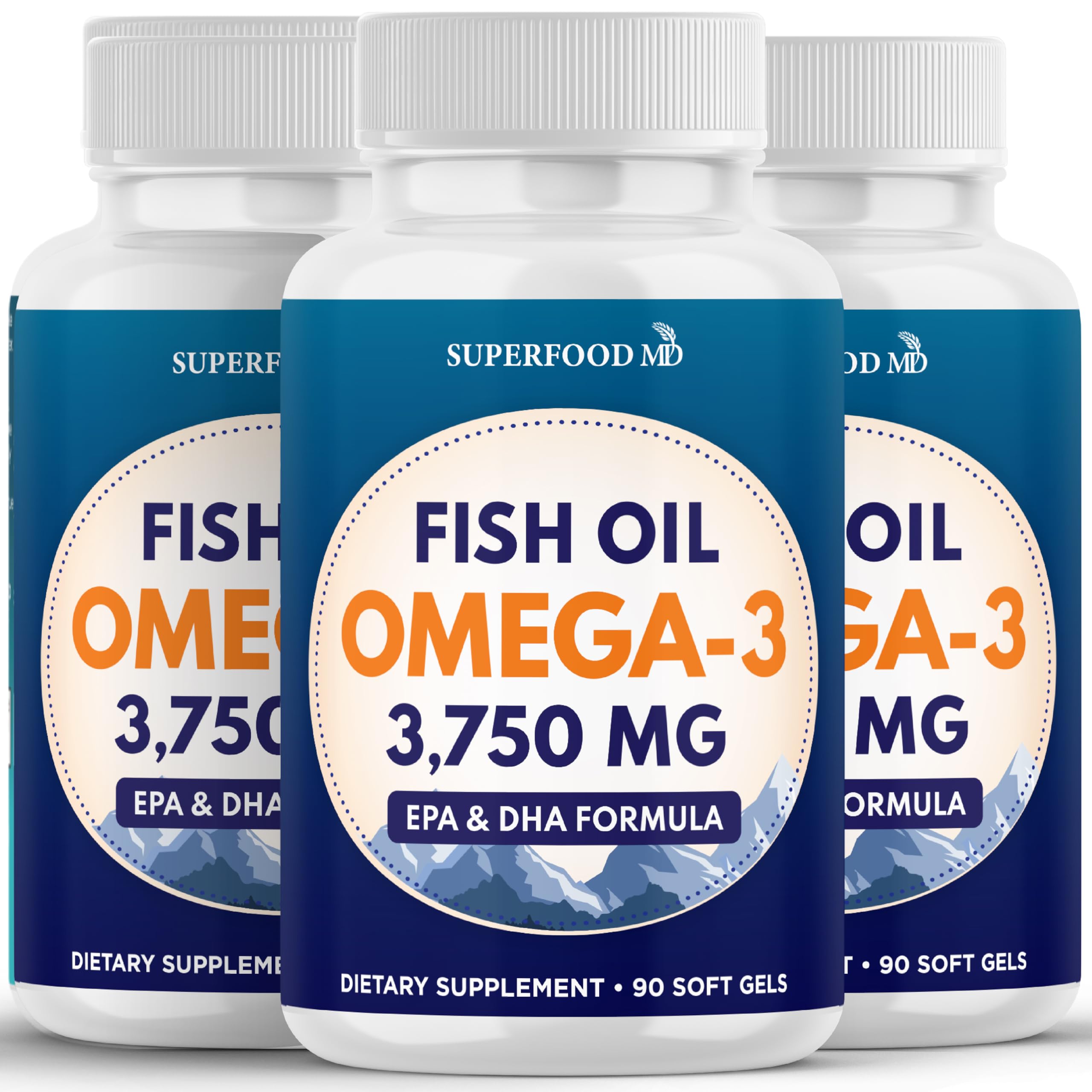 Superfood MD Triple Strength Omega3 bottle for high-potency daily support.