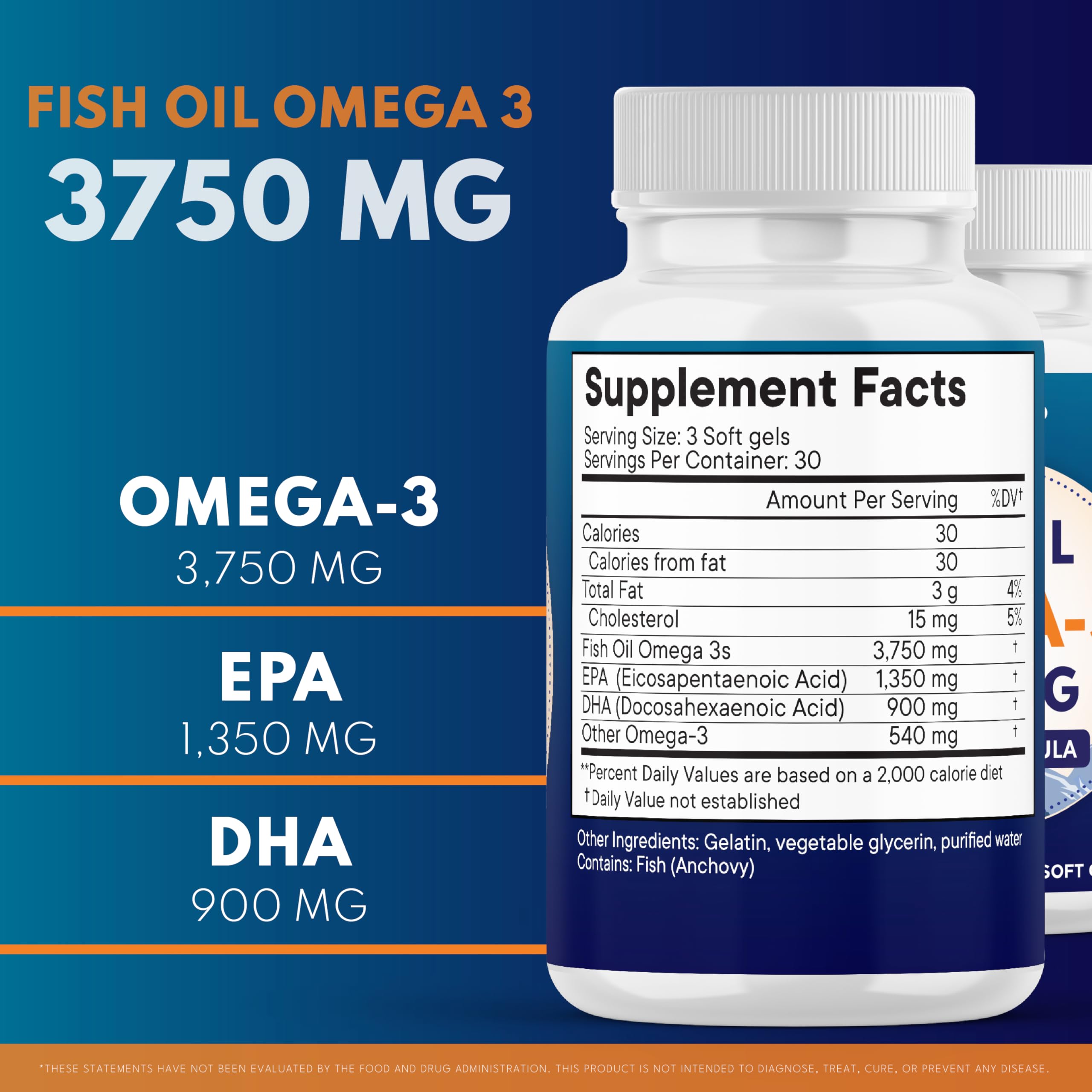 Superfood MD Omega3 softgels close up burpless formula for daily use