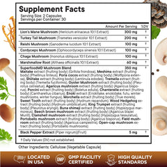 Superfood MD Turkey Tail capsules for daily wellness